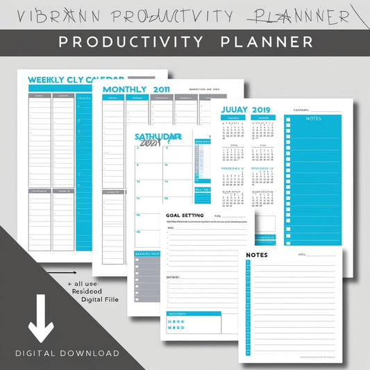 ⚡ Productivity Planner (Digital Download)